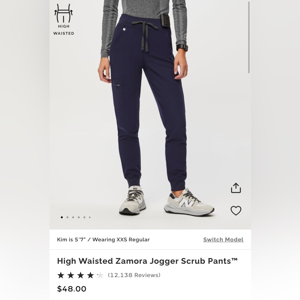 Women's Figs Navy Jogger Scrub Pants